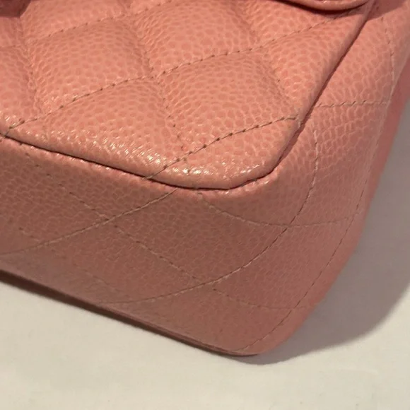 Chanel Pink Quilted Leather Chain Bag - Picture 9 of 16